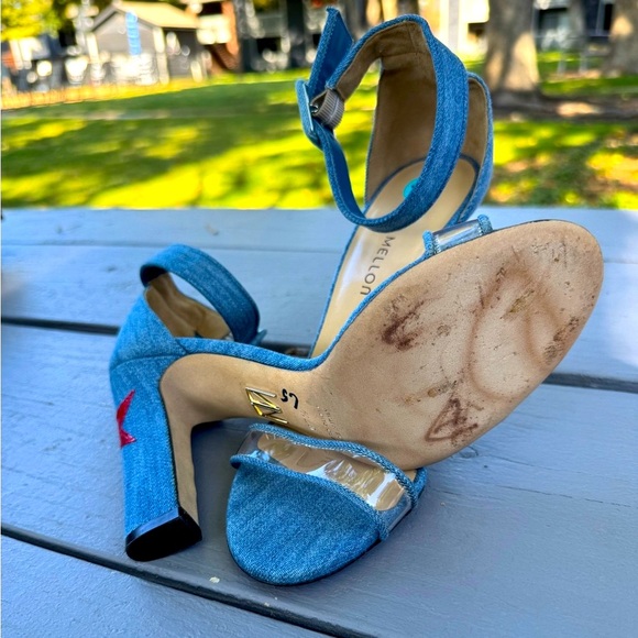 Tamara Mellon Woman’s Sandals Blue Size 7.5 - Picture 10 of 11